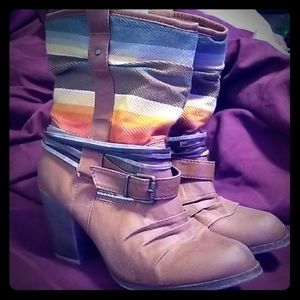 Cute Pattern Boho Boots